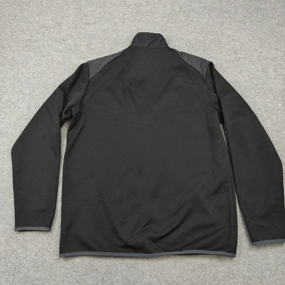 Nike Golf Pullover Mens‎ Large Black Therma-Fit Fleece 1/4 Zip Long Sleeve Golf